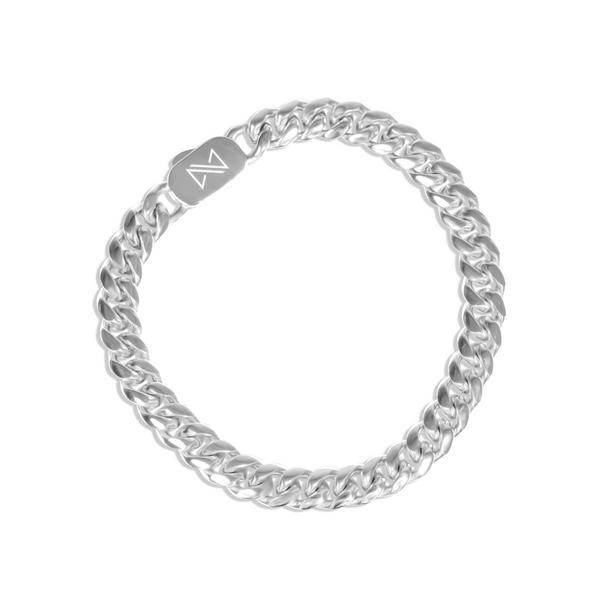 8mm Cuban Bracelet - Silver