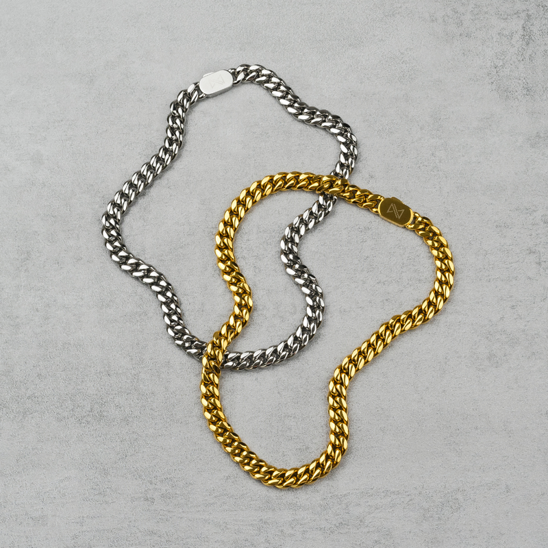 10mm Cuban Chain - 18K Gold