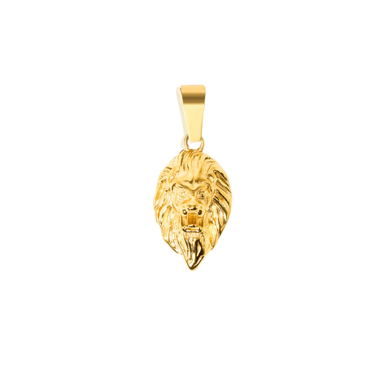 Lion Pendant & 3mm Cuban Chain - 18K Gold