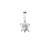 Turtle Pendant & 3mm Rope Chain - Silver