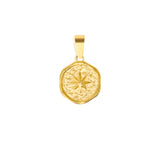 North Star Pendant & 3mm Figaro Chain - 18K Gold