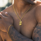 Palm Pendant & 3mm Rope Chain - 18K Gold