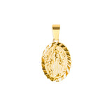 Virgin Mary Pendant & 3mm Cuban Chain - 18K Gold