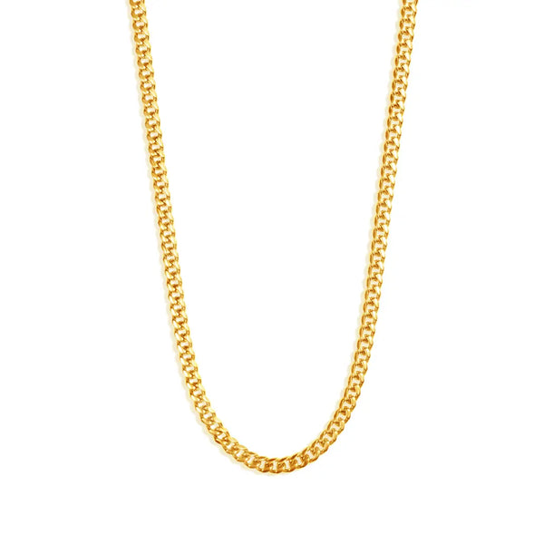 3mm Cuban Chain - 18K Gold