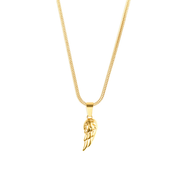 Wing Pendant & Franco Chain - 18K Gold