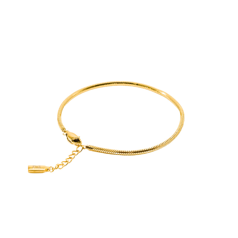 2mm Octagon Chain Bracelet - 18K Gold