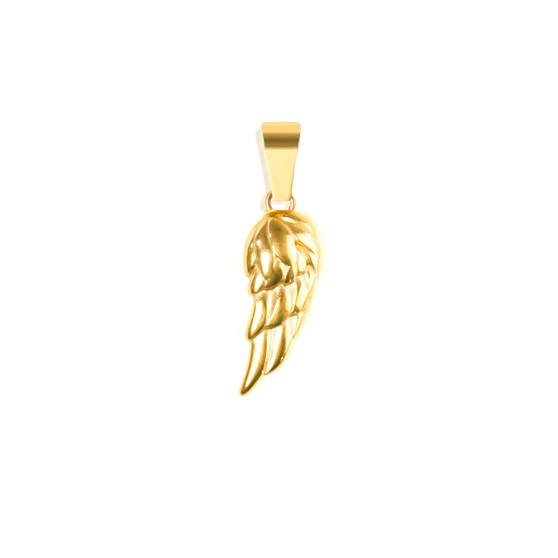 Wing Pendant & 3mm Rope Chain - 18K Gold