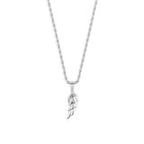 Wing Pendant & 3mm Rope Chain - Silver