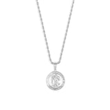 Saint Christopher Pendant & 3mm Rope Chain - Silver