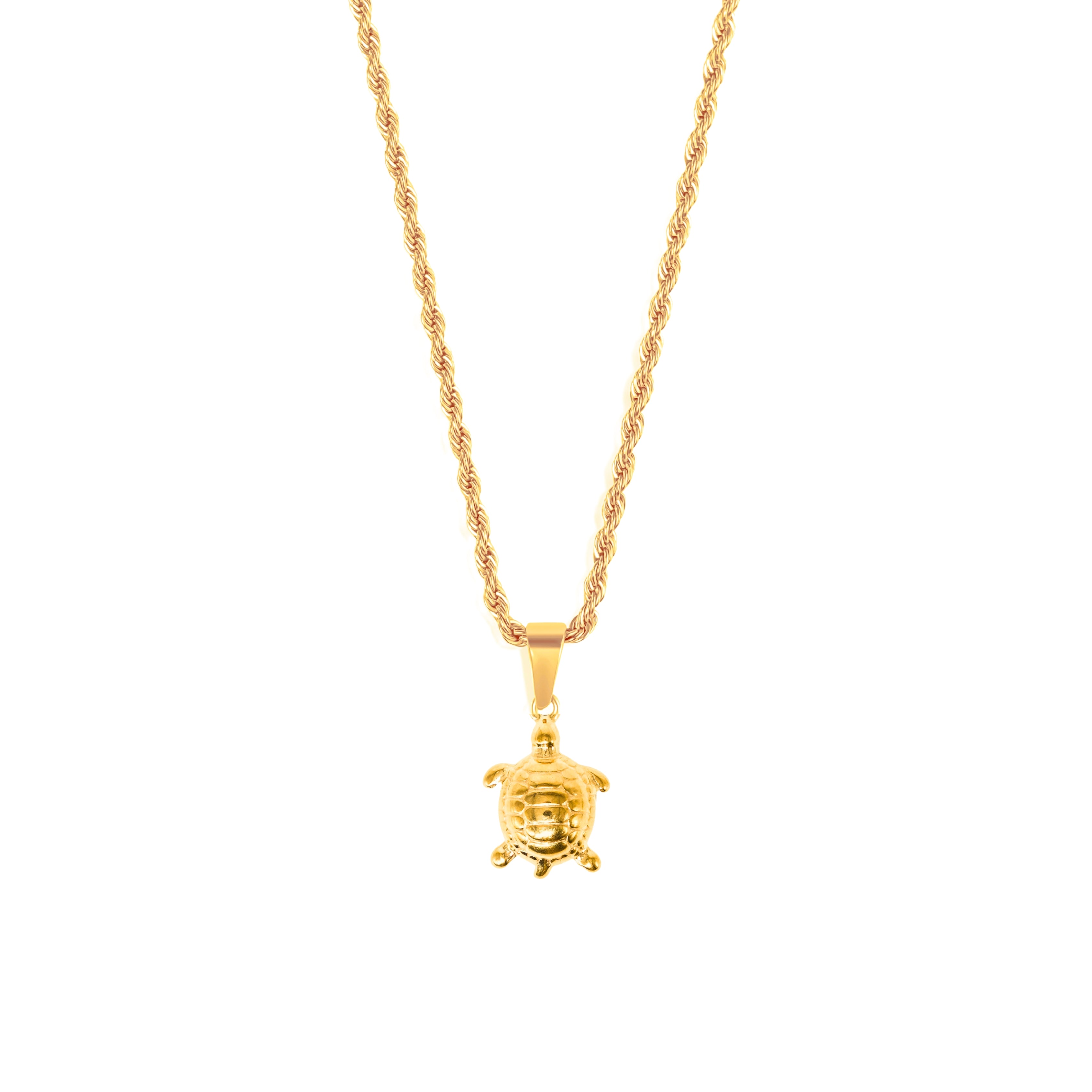 Turtle Pendant & 3mm Rope Chain - 18K Gold – NORVEI