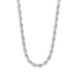 6mm Rope Chain - Silver