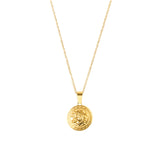 Medusa Pendant & 2mm Link Chain - 18K Gold