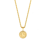 Compass Pendant & 3mm Rope Chain - 18K Gold