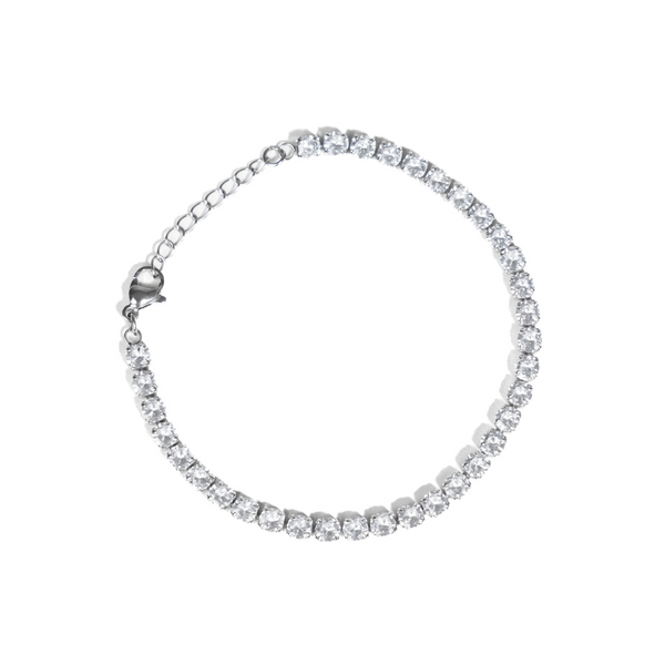 4mm Tennis Bracelet - Silver