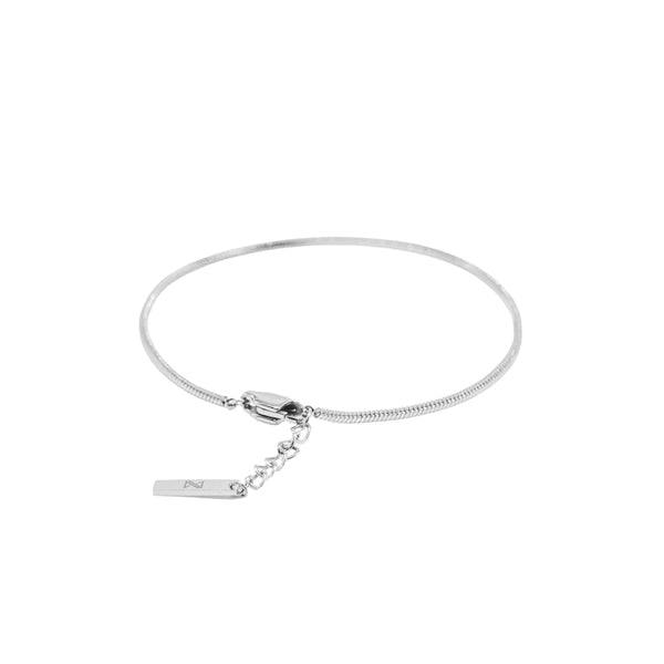 1.5mm Square Chain Bracelet - Silver