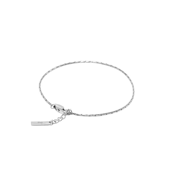 1.3mm Wire Chain Bracelet - Silver