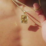 Palm Pendant & 3mm Cuban Chain - 18K Gold