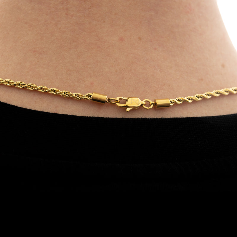 3mm Rope Chain - Gold