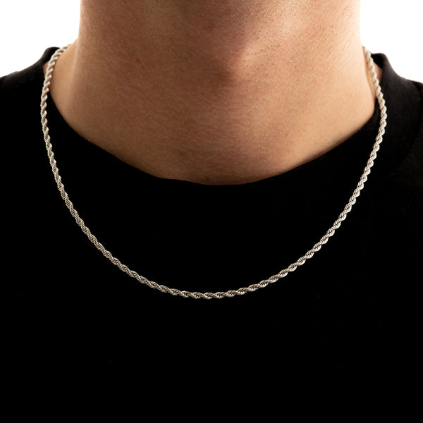3mm Rope Chain - Silver