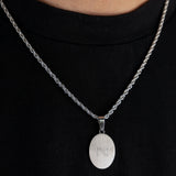 Virgin Mary Pendant & 3mm Rope Chain - Silver