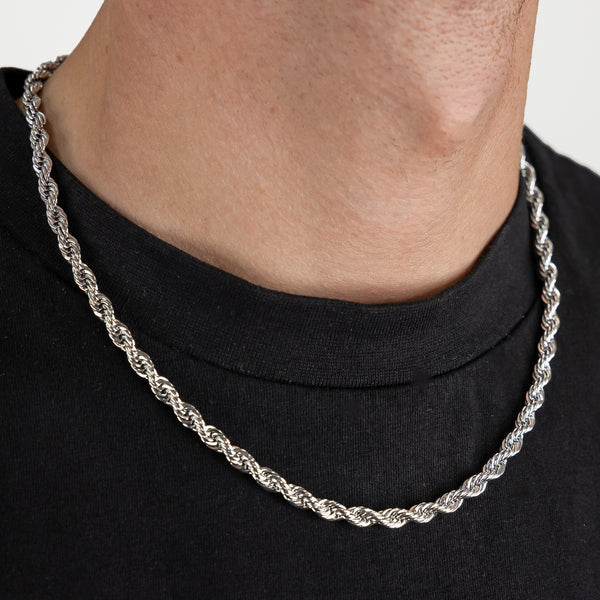 5mm Rope Chain - Silver